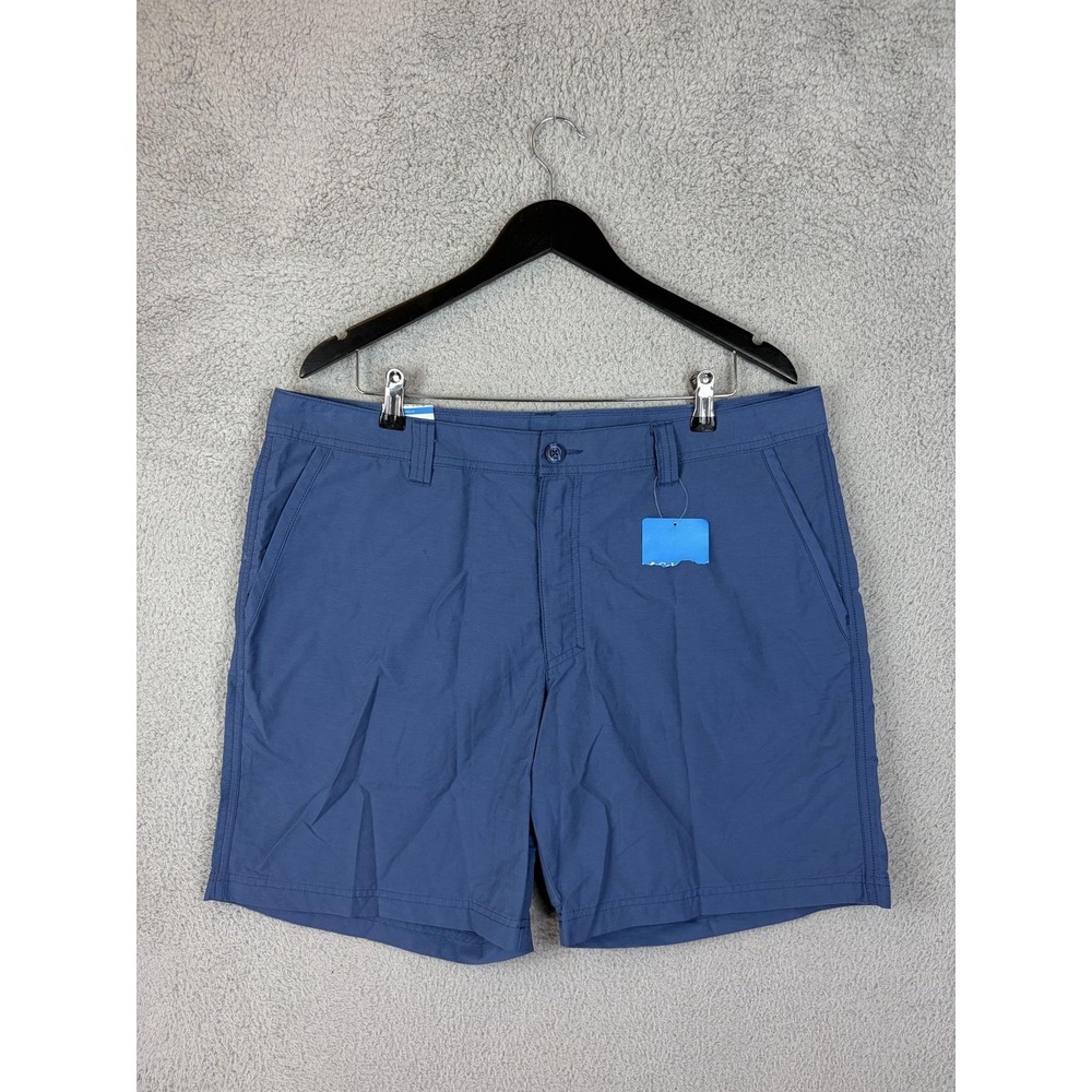 Columbia Shorts Mens 38 Blue Lightweight Chino 8 Inseam Travel Casual XM0919 NEW